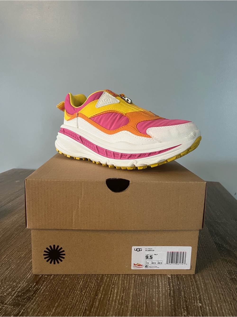 UGG Women's Pink, Yellow & Orange Colorblock Sneaker